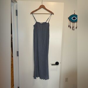 Madewell Blue Pleated Dress